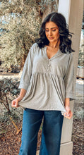 Far Away Oversize Babydoll Top | Grey