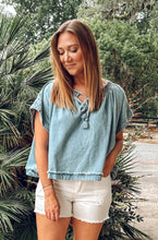 Go Flow Denim Tie Top