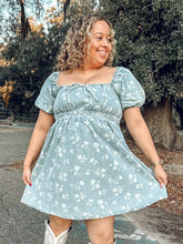 Blu Floral Denim Dress