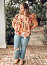 Bloom Info Floral Top | Taupe