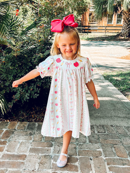 Learner Apple Smocked Dress