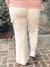 Mineral Wash Cargo Pant | Cream