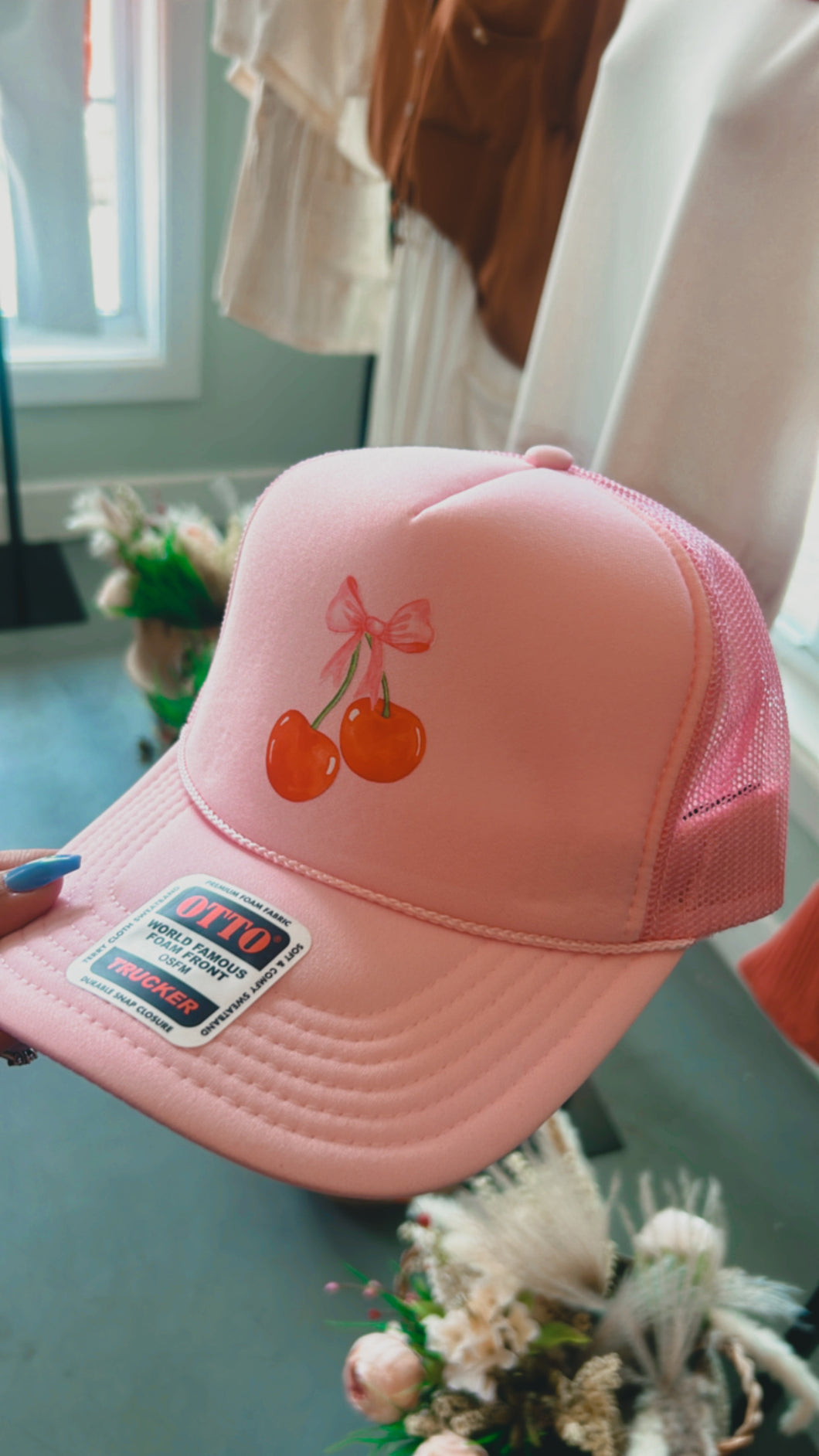 Coquette Cherry Hat | Pink