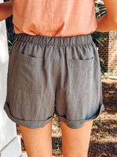 Easy Living Linen Shorts | Charcoal