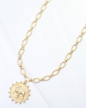 Carmen Coin Necklace Standing Dog Worn Gold: Default