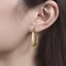 Triangular Huggie Hoop Earrings