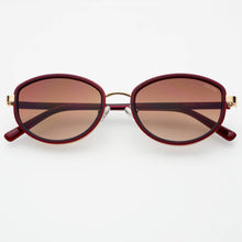 Jordan Oval Sunglasses Burgundy