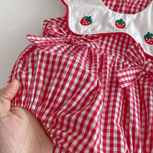 Strawberry Picnic Romper | Red