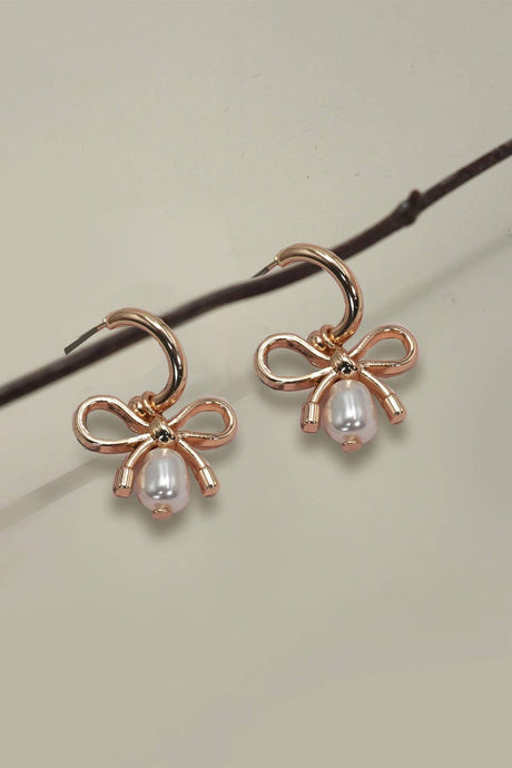 Bow Pearl Mini Earring