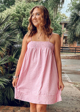 Boardwork Striped Mini Dress | Pink