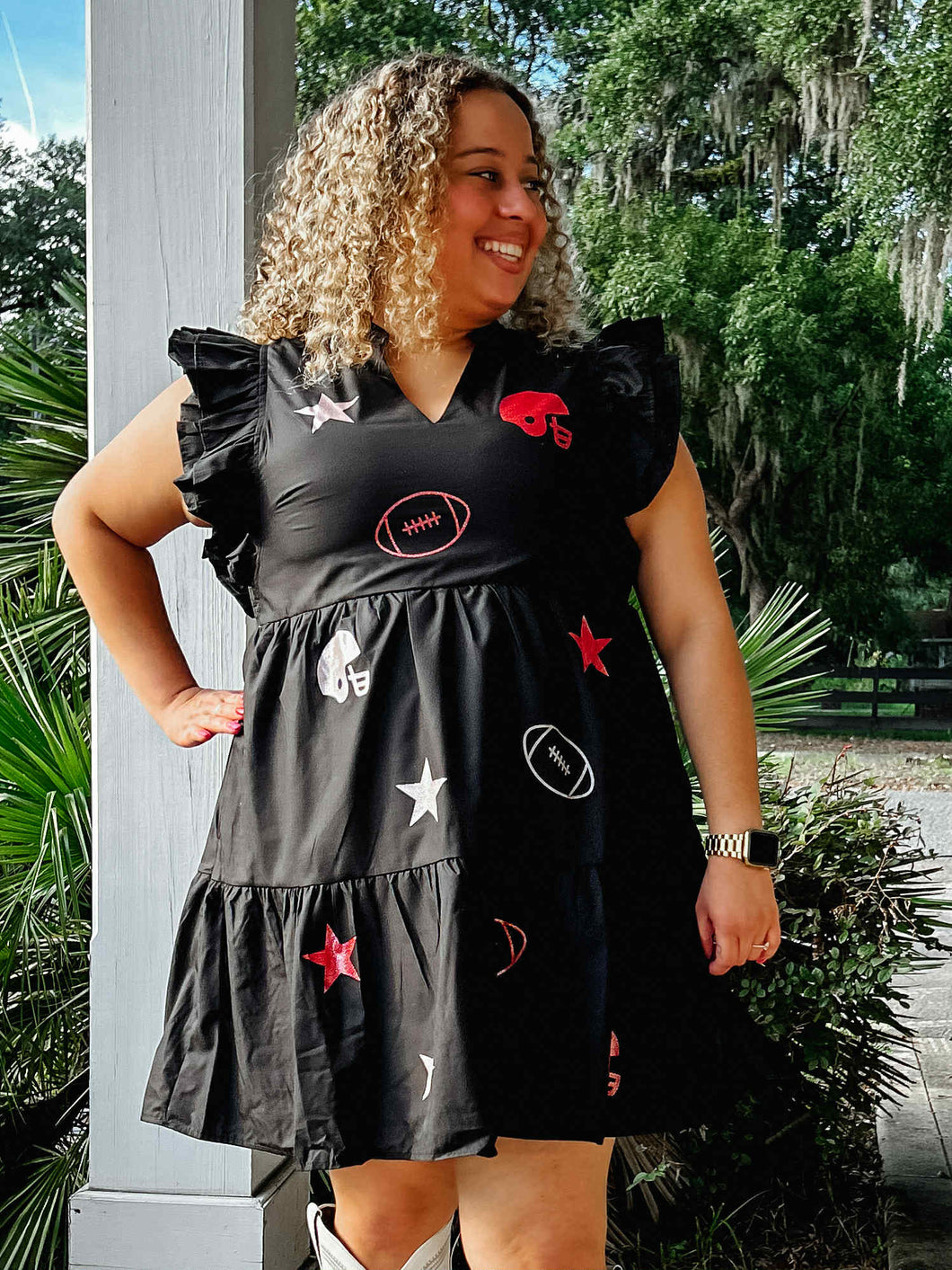 Perfect Georgia Gameday Dress | Black Large Perfect Georgia Gameday Dress | Black Large