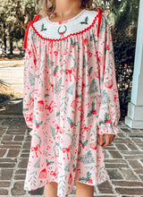 Winter Christmas Smock Dress | Pink