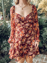 Sweetheart Floral Dress | Burgundy