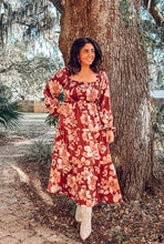 Yours Floral Maxi Dress | Burgundy