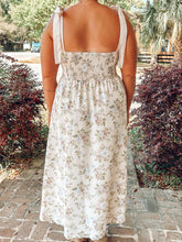 Floral Tied Corset Dress | Beige