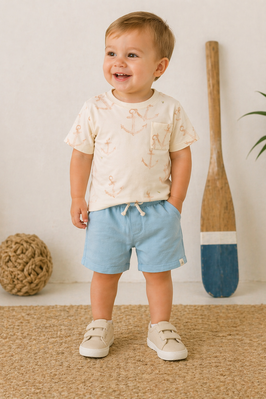 Anchors Boy Tee & Shorts Set