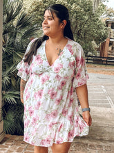 Britt Ruffle Floral Dress | White