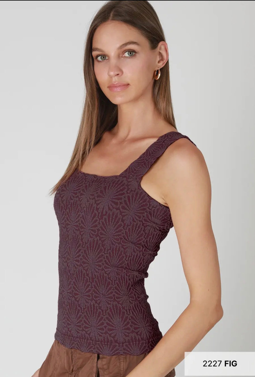 Lace Textured Square Top | Fig