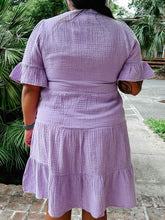 Mia Mineral Wash Dress | Lavender