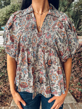 Vintage Floral Smocked Top | Sage