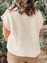 Oversize Button Down Vest | Cream