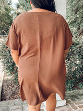 Airflow VNeck Tee Dress | Brown