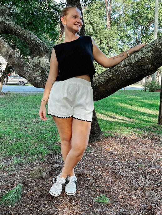 Tied Game Knit Top | Black