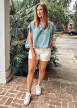 Go Flow Denim Tie Top