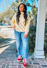 My Heart Embroidered Denim