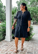 Mia Mineral Wash Dress | Black