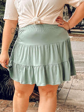 Maggie Tiered Mini Skirt | Sage