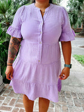 Mia Mineral Wash Dress | Lavender