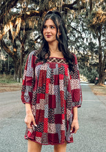 Patsy Patched MIni Dress | Plum