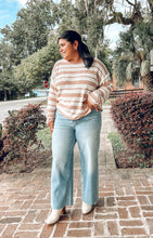 Textured Stripe Sweater | Poppy Peach