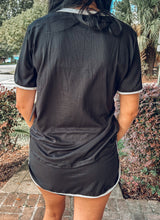 Contrast Trim Skort Set | Black/white