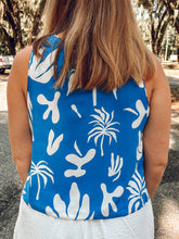 Resort Printed Top | Royal Blue