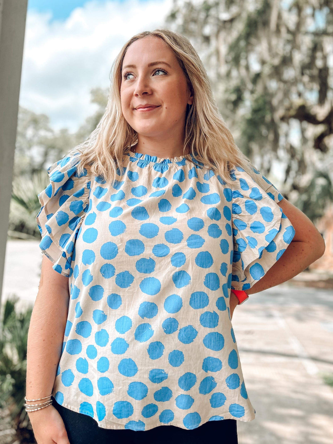 Sissy Abstract Dot Top | Blue