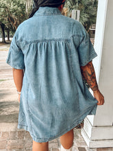 Denim Collared Button Down Dress