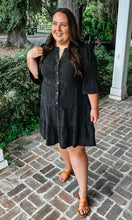Mia Mineral Wash Curvy Dress | Black
