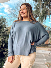 Relaxed Dolman Top | Dusty Navy