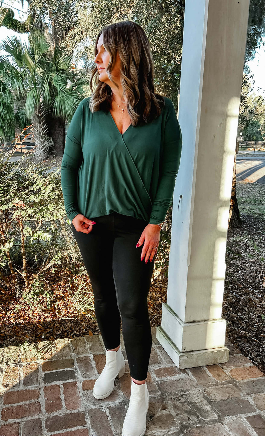 Favorite Surplice Top | Green