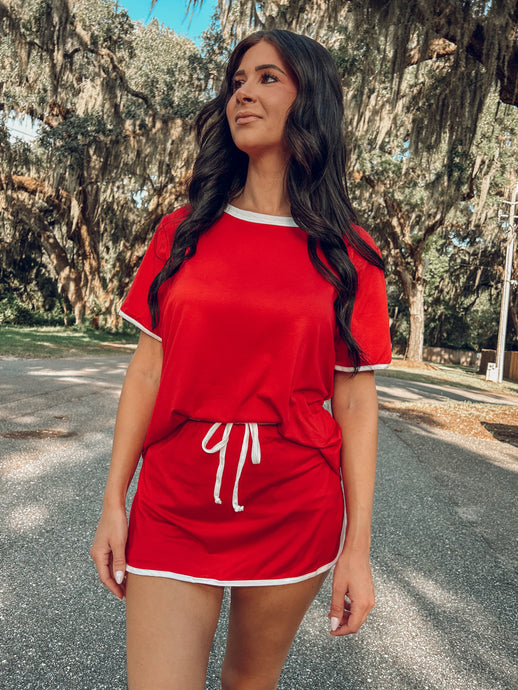 GameDay Skort Set | Red/White