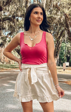 Textured Mini Skirt | Cream