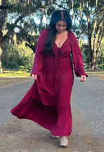 Charmed Bow Maxi Dress | Cranberry