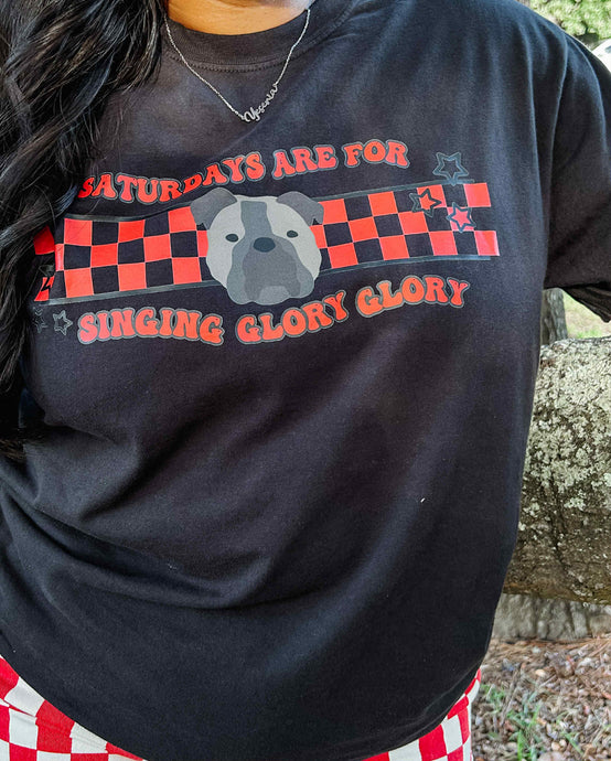 On Saturdays Glory Tee | Black