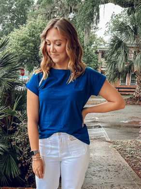 Classic Cotton Tee | Navy