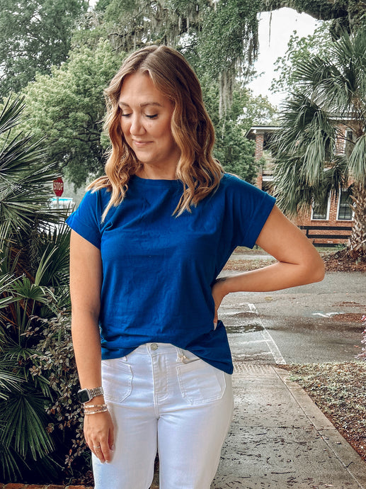 Classic Cotton Tee | Navy
