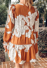 Hanna Floral Tiered Mini Dress | Caramel