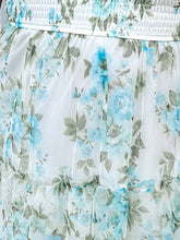 Floral Tulle Midi Dress | Blue