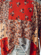 Patch Flower Oversized Knit | Rust
